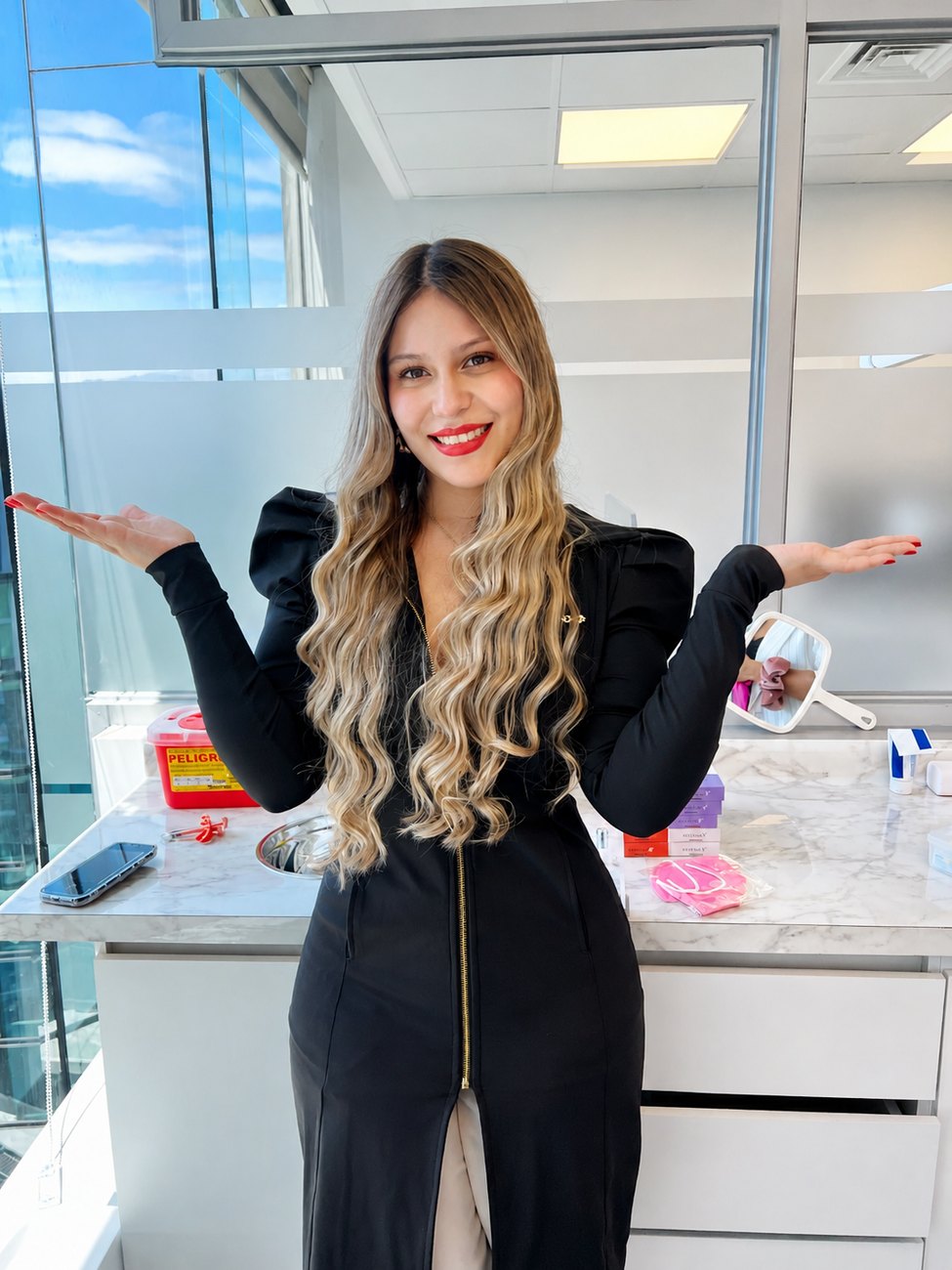 Dra. María-Francisca Ulloa en su consulta de medicina estética facial